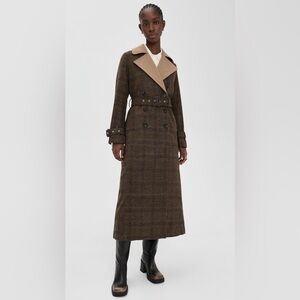 Avec Les Filles Double Layered Trench Coat